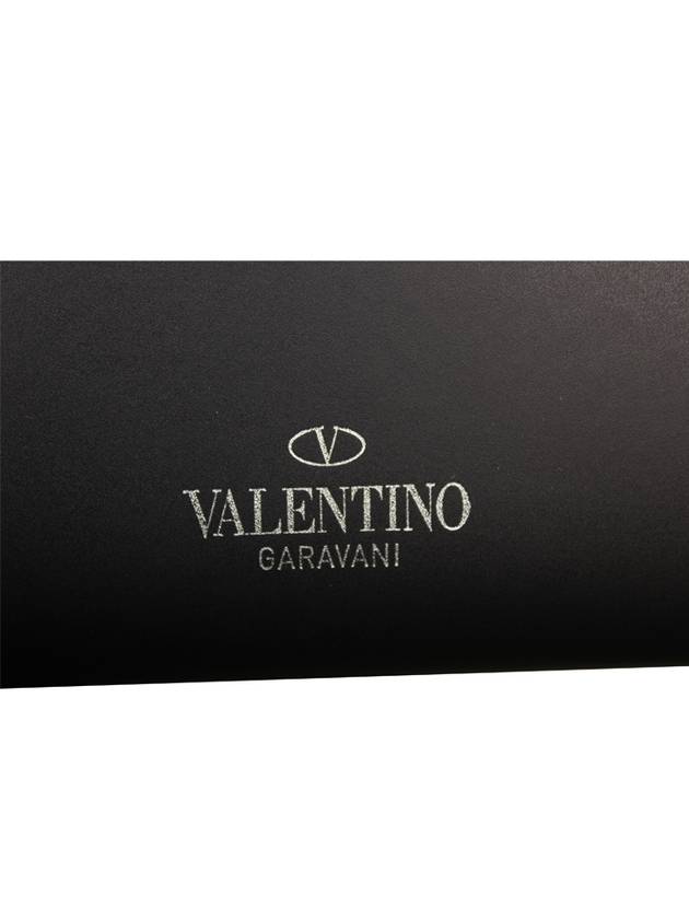 VLTN White Logo Document Clutch Bag Black - VALENTINO - BALAAN 9