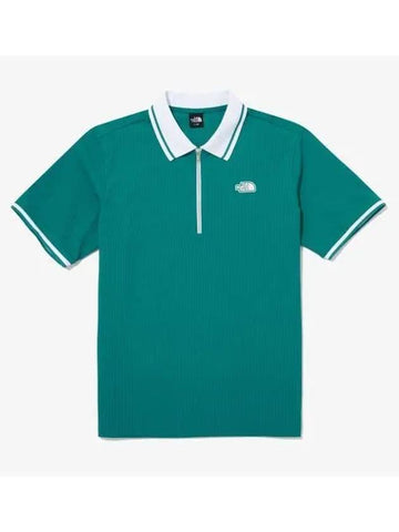 The North Face NT7PQ07C Men s Ice Field Short Sleeve Zip up Polo - THE NORTH FACE - BALAAN 1