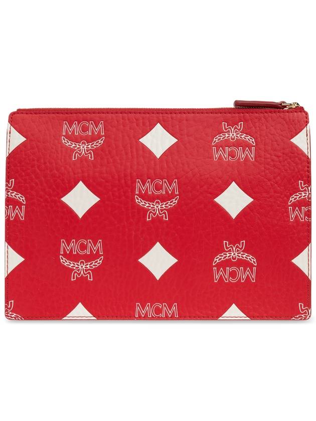 MCM Shoulder Bag With Visetos Print, Women's, Red - MCM - BALAAN 3