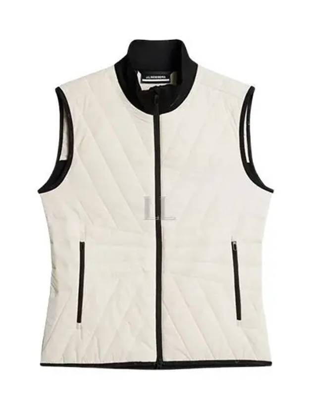 Women's Holma Quilt Hybrid Vest Whisper White - J.LINDEBERG - BALAAN 2