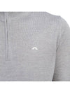 Kian Half Zip-Up Knit Top Melange Grey - J.LINDEBERG - BALAAN 9