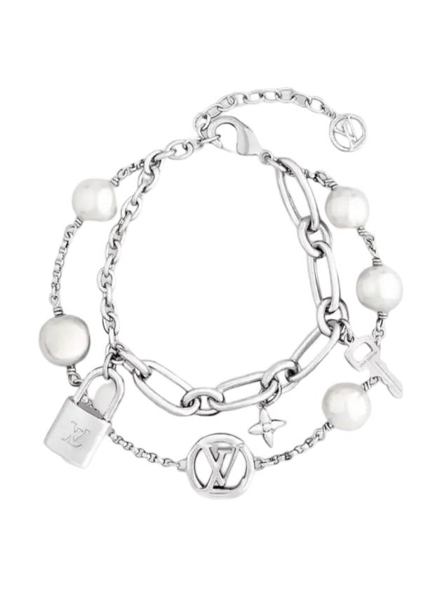 LV Mix Chain Bracelet Silver - LOUIS VUITTON - BALAAN 1