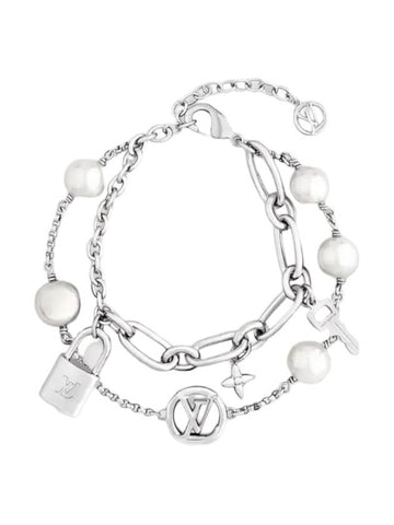 LV Mix Chain Bracelet Silver - LOUIS VUITTON - BALAAN 1