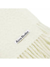 Wool Muffler Scarf White Unisex - ACNE STUDIOS - BALAAN 4