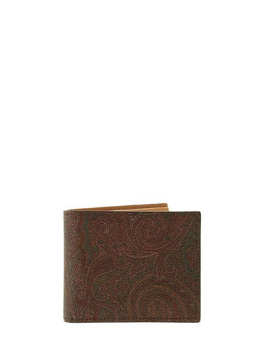 Paisley Print Half Wallet Brown - ETRO - BALAAN 1