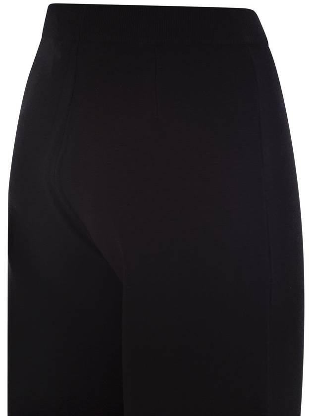 Dula Stretch Elastin Straight Pants Black - MAX MARA - BALAAN 5