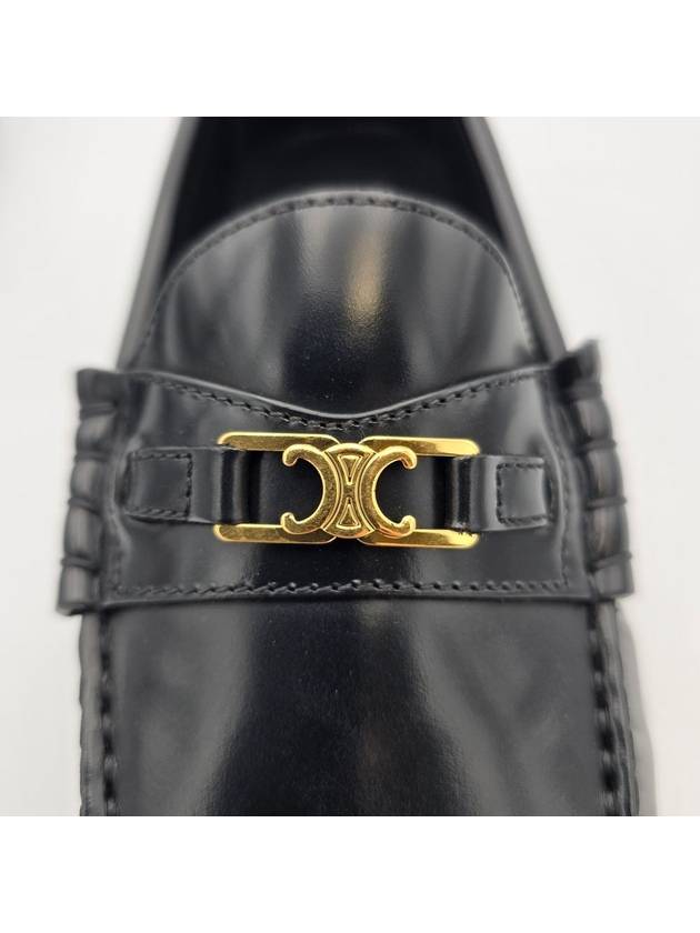 Luco Triomphe Polished Bull Loafers Black - CELINE - BALAAN 5