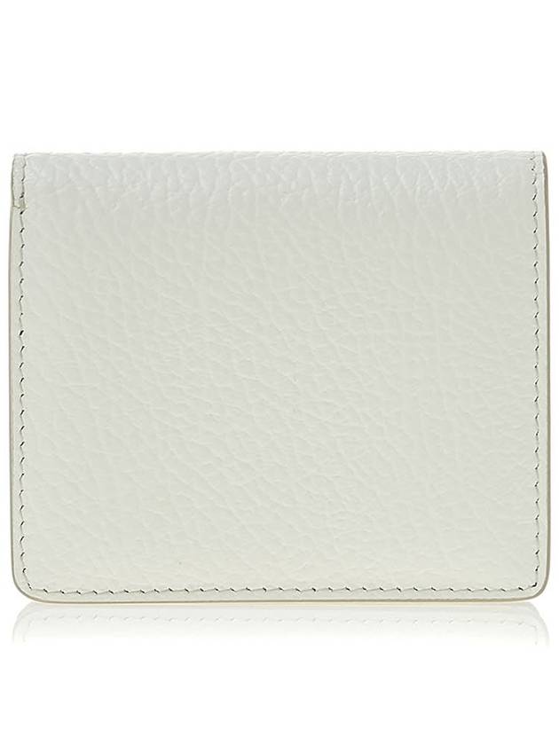 Stitched Logo Halfwallet White - MAISON MARGIELA - BALAAN 4