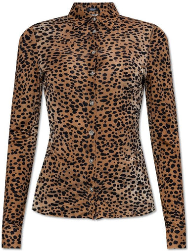 Versace Shirt With Animal Motif, Women's, Brown - VERSACE - BALAAN 1