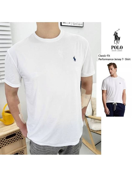 Polo short sleeve t shirt round summer performance jersey white - POLO RALPH LAUREN - BALAAN 1