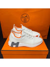 Men's Depart Sneakers White H Gray Orange Two Tone - HERMES - BALAAN 3