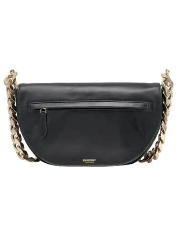 Medium Lambskin Olympia Shoulder Bag Black - BURBERRY - BALAAN 1