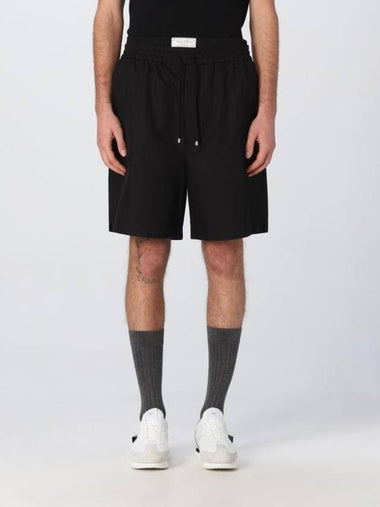 Cotton Logo Shorts Black - VALENTINO - BALAAN 1