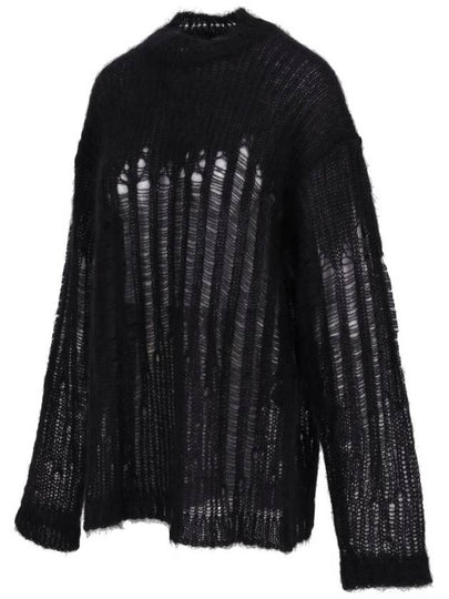 RIGMOR OVERSIZE JUMPER DEGRADE' BRUSHED MOHAIR SIL - ANN DEMEULEMEESTER - BALAAN 2