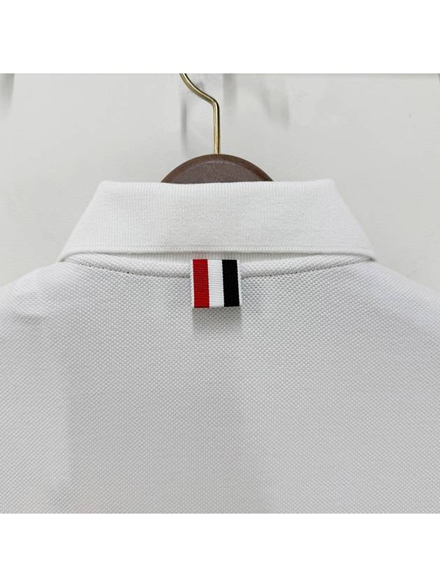 Classic Pique 4-Bar Polo Shirt White - THOM BROWNE - BALAAN 8