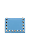 Women's Rockstud Half Wallet Blue - VALENTINO - BALAAN 1