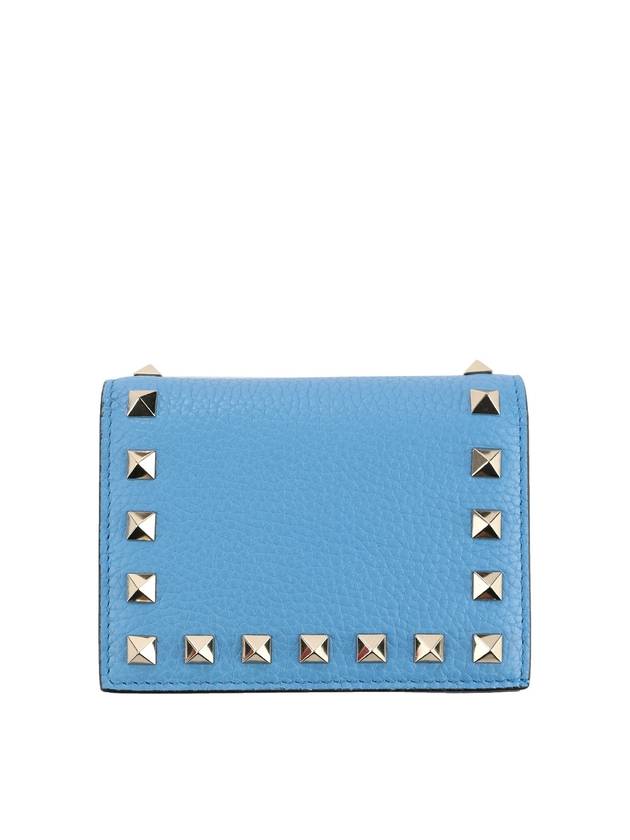 Women's Rockstud Half Wallet Blue - VALENTINO - BALAAN 1