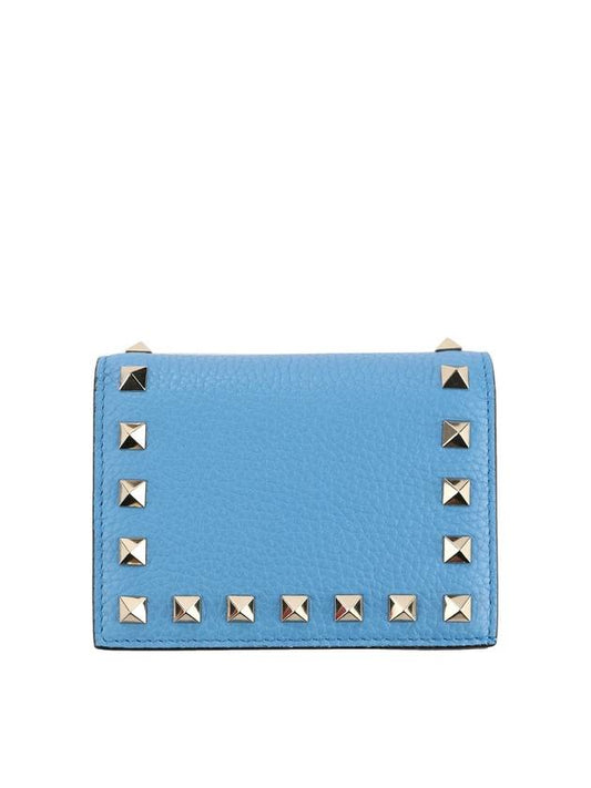 Women's Rockstud Half Wallet Blue - VALENTINO - BALAAN 2