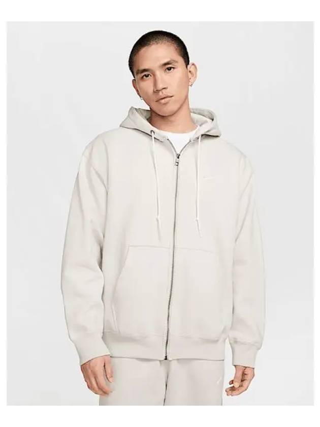 NRG Solo Swoosh ZipUp Hoodie Light Bone - NIKE - BALAAN 2