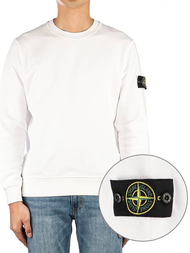 Compass Patch Crew Neck Sweatshirt White - STONE ISLAND - BALAAN 2