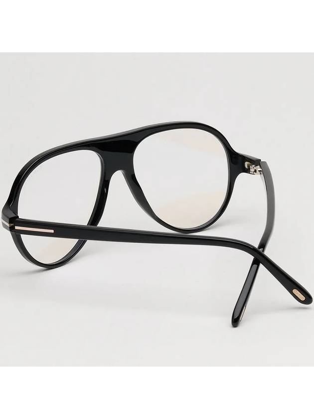 Blue Light Blocking Glasses Frame TF5012B 001 Black Round Boeing Fashion - TOM FORD - BALAAN 4