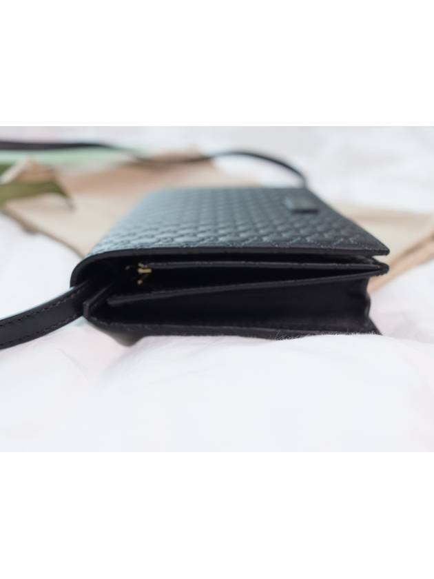 Microssima Strap Wallet Cross Bag Black - GUCCI - BALAAN 9