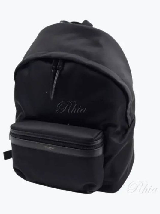 City Leather Trim Backpack Black - SAINT LAURENT - BALAAN 2