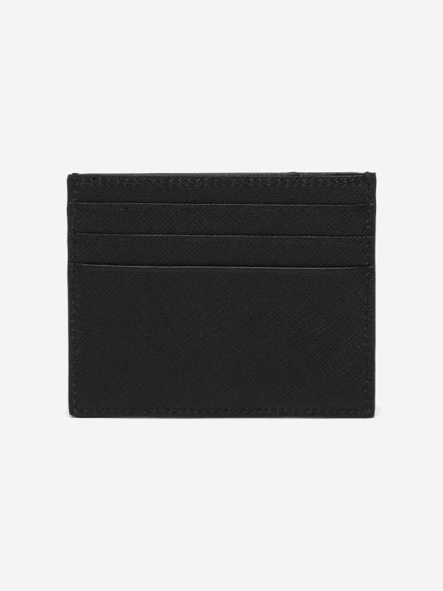 Metal Logo Saffiano Card Wallet Black - PRADA - BALAAN 3