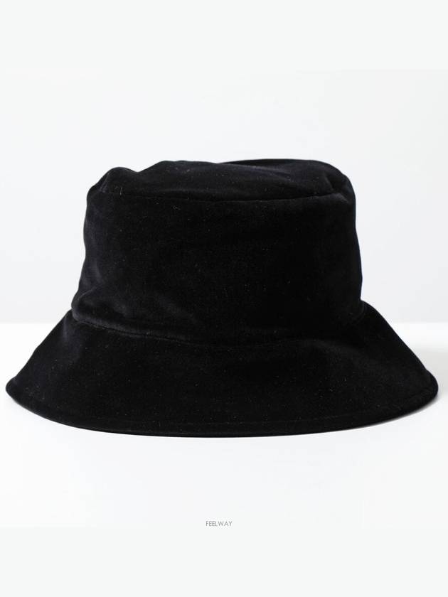 Embroidered Logo Cotton Bucket Hat Black - MIU MIU - BALAAN 4