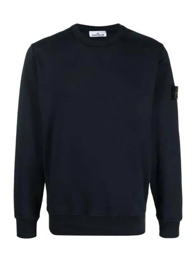 Wappen Patch Garment Dyed Sweatshirt Navy - STONE ISLAND - BALAAN 2