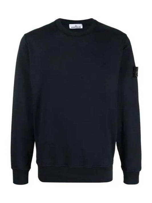 Wappen Patch Garment Dyed Sweatshirt Navy - STONE ISLAND - BALAAN 2