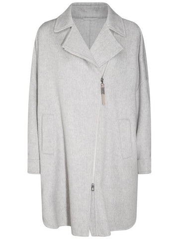 Brunello Cucinelli Coats Light Grey - BRUNELLO CUCINELLI - BALAAN 1