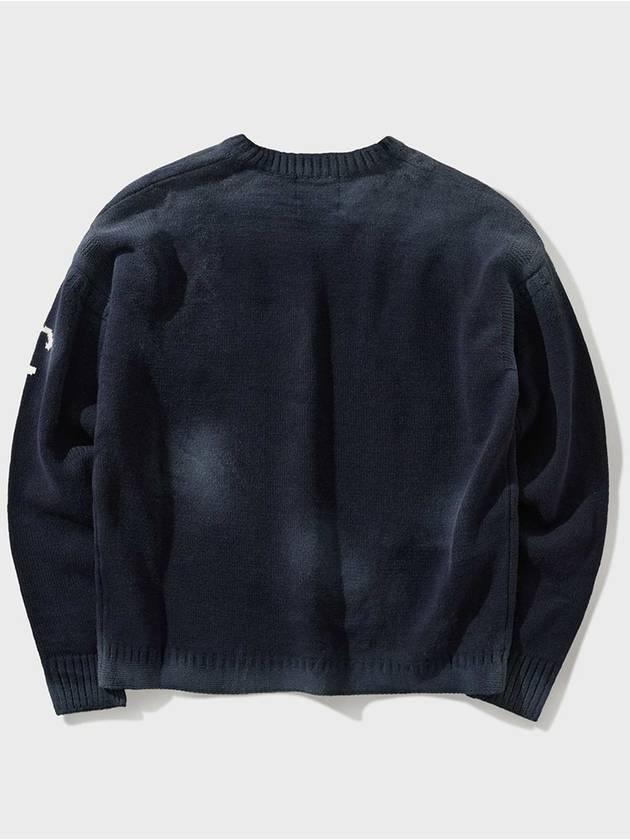 Vintage Washed E-Frog Round Pullover Navy - FFEFF STUDIO - BALAAN 6