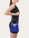 Iconic Top Handle Small Tote Bag Royal Blue - SALVATORE FERRAGAMO - BALAAN 4