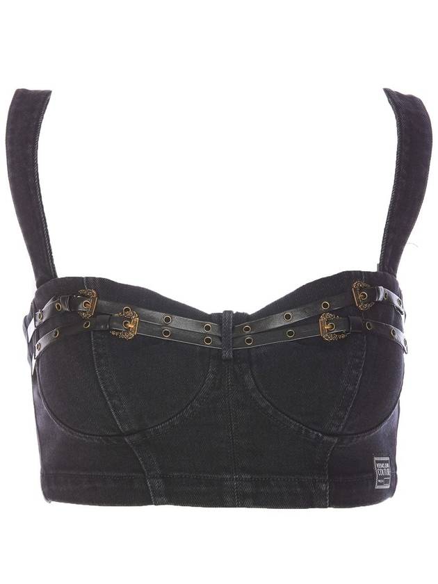 Versace Jeans Couture Denim Strap Top - VERSACE - BALAAN 1