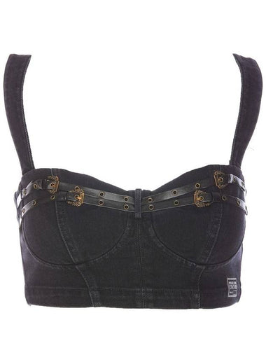 Versace Jeans Couture Denim Strap Top - VERSACE - BALAAN 1