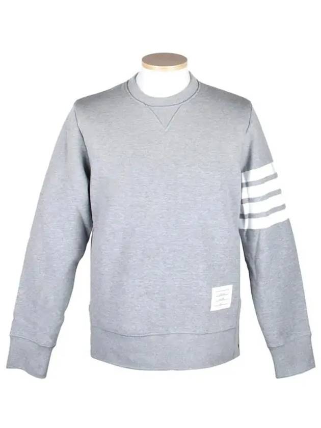 4 Bar Loopback Jersey Sweatshirt Light Grey - THOM BROWNE - BALAAN 2