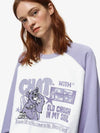 Chat Teddy Raglan Sweatshirt Lavender - CPGN STUDIO - BALAAN 4