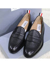 Men's Vitello Flexible Leather Sole Soft Penny Loafer Black - THOM BROWNE - BALAAN 2