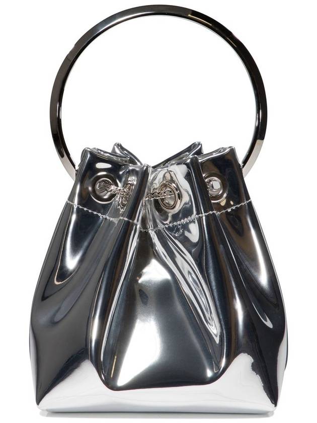 Bon Mirror Fabric Bucket Bag Silver - JIMMY CHOO - BALAAN 4