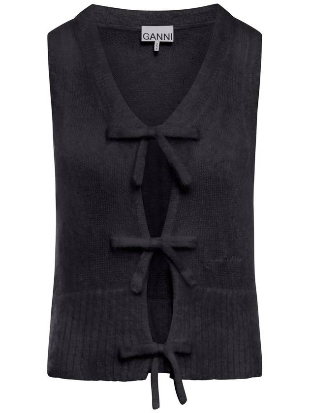 Tie String Vest Black - GANNI - BALAAN 2