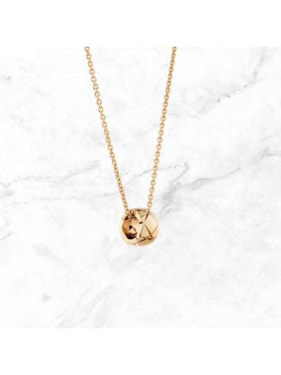 Coco Crush Quilted Motif Necklace Gold - CHANEL - BALAAN 2