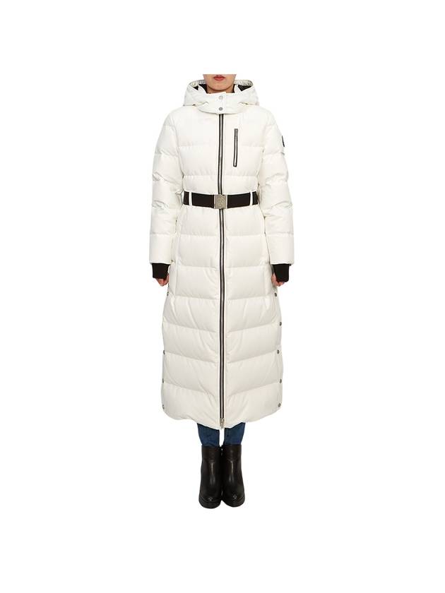 Cloud Belted Hooded Long Padded White - MOOSE KNUCKLES - BALAAN 2