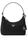 Re-Edition 2005 Silver Logo Re-Nylon Saffiano Mini Bag Black - PRADA - BALAAN 1