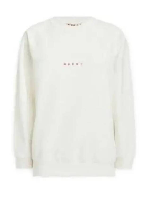 Logo Print Cotton Sweatshirt White - MARNI - BALAAN 2