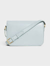 Classique Triomphe Shiny Calfskin Shoulder Bag Soft Blue - CELINE - BALAAN 4