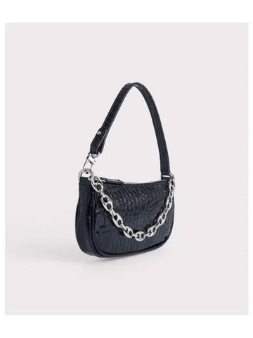 MINI RACHEL CROCO EMBOSSED LEATHER BLACK B1BSFM024WSBBK0CW0 - BY FAR - BALAAN 1