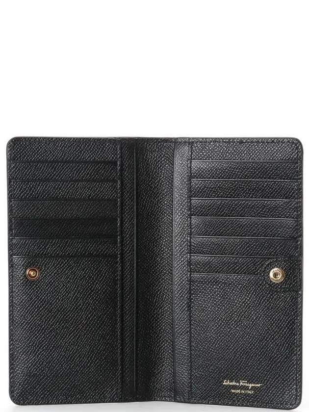 Gancini Continental Long Wallet Black - SALVATORE FERRAGAMO - BALAAN 5