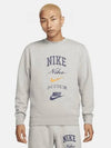 Club Fleece Crew Neck Sweatshirt Grey - NIKE - BALAAN 2