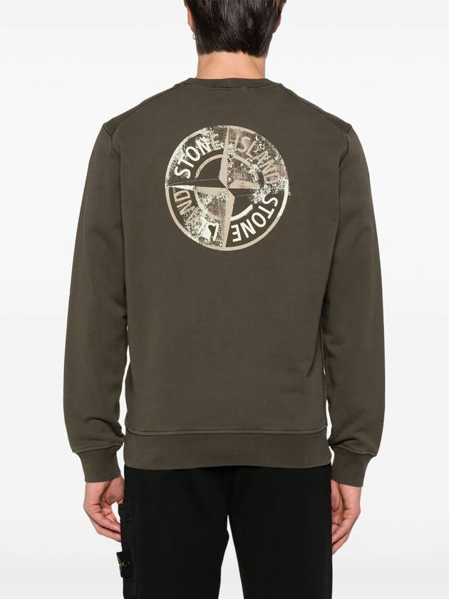 Back Graphic Print Sweatshirt Green - STONE ISLAND - BALAAN 5